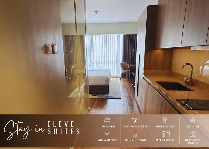 Hotel Eleve Twin At Novotel Residences At Acqua Near Bgc And Makati