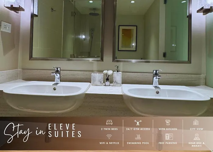 Hotel Eleve Twin At Novotel Residences At Acqua Near Bgc And Makati