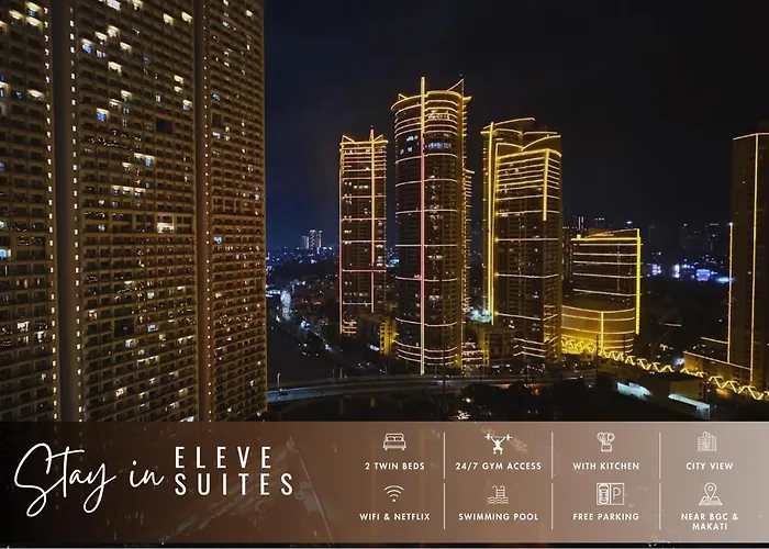 Eleve Twin At Novotel Residences At Acqua Near Bgc And Makati 5*